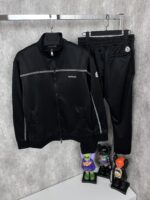 “Moncler” Triacetate Zip-Up Екип (Черно)
