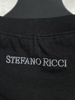 “Stefano Ricci” Logo-Embroidered Тениска (Черно) - Image 5