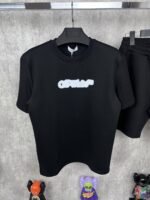 “Off-White” Spray Arrow Print Regular Fit Shortsuit (Черно) - Image 8
