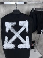 “Off-White” Spray Arrow Print Regular Fit Shortsuit (Черно) - Image 2