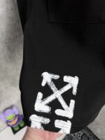 “Off-White” Spray Arrow Print Regular Fit Shortsuit (Черно) - Image 7