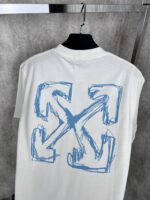 “Off-White” Sketch Arrow Print Тениска (Бяло) - Image 3