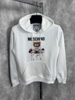 “Moschino” Logo Print Дамски Суичър (Бяло)