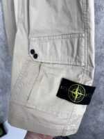 “Stone Island” Straight-Leg Logo-Appliqued Cargo Shorts (Крем) - Image 3