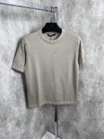 “Louis Vuitton” Signature Crewneck Knitted T-Shirt (Бежево)