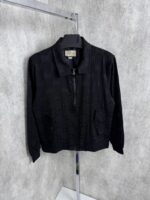 “Gucci” Jumbo GG Canvas Classic Fit Сезонно Яке (Черно)