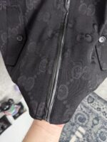 “Gucci” Jumbo GG Canvas Classic Fit Сезонно Яке (Черно) - Image 10