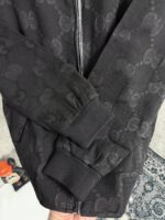 “Gucci” Jumbo GG Canvas Classic Fit Сезонно Яке (Черно) - Image 9