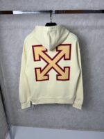 “Off-White” A.C. Milan Arrow Print Classic Fit Hoodie (Крем) - Image 2