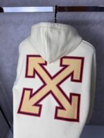 “Off-White” A.C. Milan Arrow Print Classic Fit Hoodie (Крем) - Image 4