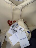 “Off-White” A.C. Milan Arrow Print Classic Fit Hoodie (Крем) - Image 10