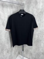 “Burberry” Ellison Logo Detail Oversize Fit T-Shirt (Черно)