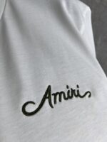 “Amiri” Bandana Logo Embroidered Regular Fit T-Shirt (Бяло) - Image 5