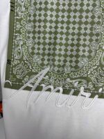 “Amiri” Bandana Logo Embroidered Regular Fit T-Shirt (Бяло) - Image 8