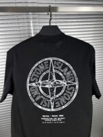 “Stone Island” Logo Print Classic Fit T-Shirt (Черно) - Image 3