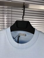 “Christian Dior” CD Icon Logo Embroidered Classic Fit T-Shirt (Бебешко Синьо) - Image 5