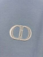 “Christian Dior” CD Icon Logo Embroidered Classic Fit T-Shirt (Бебешко Синьо) - Image 4