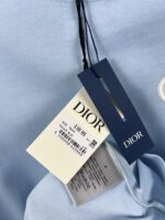 “Christian Dior” CD Icon Logo Embroidered Classic Fit T-Shirt (Бебешко Синьо) - Image 7