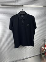 “Prada” Triangle-Logo Classic Fit Polo Shirt (Черно)