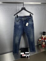 “Prada” Pocket Triangle Logo Detail Slim-Fit Denim Jeans