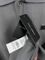 “Dolce&Gabbana” Logo Plaque Classic Fit Knitted Polo Shirt (Сиво) - Image 8
