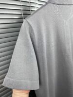 “Dolce&Gabbana” Logo Plaque Classic Fit Knitted Polo Shirt (Сиво) - Image 7
