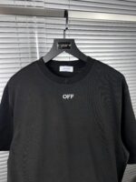 “Off-White” Stitch Arrangement Logo Embroidered Oversize Fit T-Shirt (Черно) - Image 4