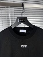 “Off-White” Stitch Arrangement Logo Embroidered Oversize Fit T-Shirt (Черно) - Image 7