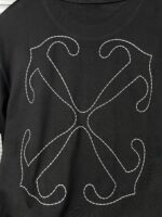 “Off-White” Stitch Arrangement Logo Embroidered Oversize Fit T-Shirt (Черно) - Image 5
